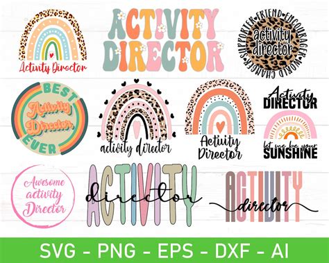 Activity Director Svg Bundle Activity Director Rainbow Svg Office