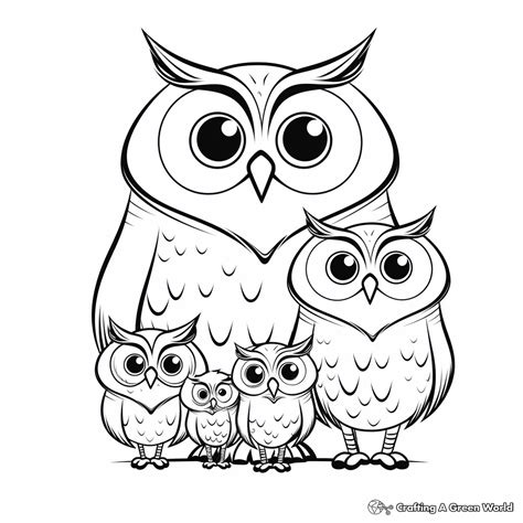 Owl Family Coloring Pages - Free & Printable!