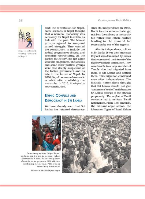 Ncert Book Class Political Science Chapter Contemporary South Asia