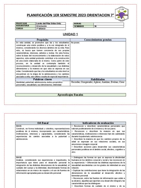 OrientaciÓn 7º Basico Pdf Aprendizaje Evaluación