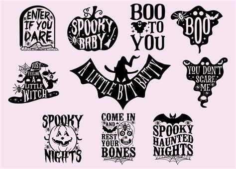 Vintage Halloween Vector sign bundle 17734869 Vector Art at Vecteezy