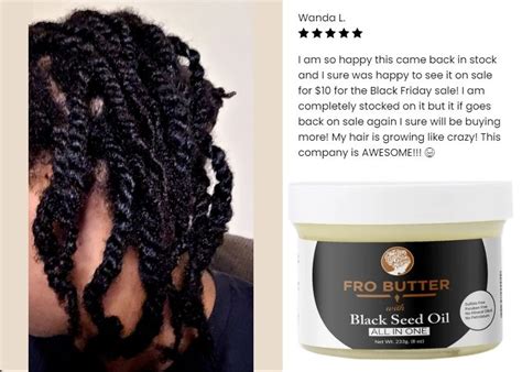 Black Seed Oil Hair Growth Reviews w/ Fro Butter