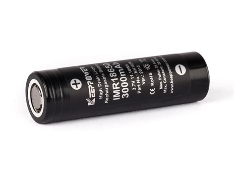 Keeppower IMR18650 - 3000mAh, 3,6V - 3,7V Li-ion Akku 20A (Pluspol ...