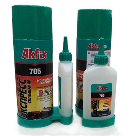 Универсальный экспресс клей с активатором Akfix 705 100гр+400мл (Акфикс ...