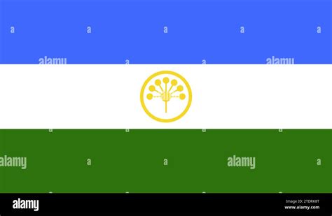 High detailed flag of Bashkortostan. National Bashkortostan flag. 3D ...