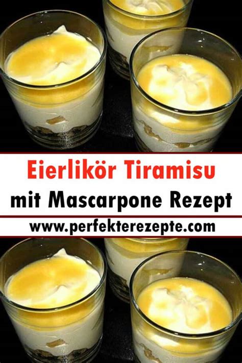 Eierlikör Tiramisu mit Mascarpone Rezept Schnelle und Einfache Rezepte