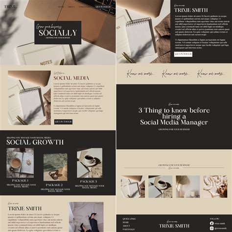 Social Media Manager Website Template Social Media Manager Portfolio