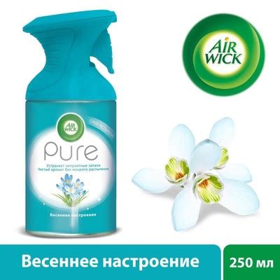 Освежитель воздуха Air Wick Аэрозоль Pure Весеннее настроение, 250 мл ...