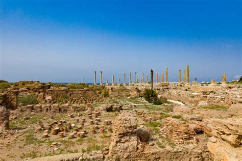 Romans Ruins Tyre Sur South Lebanon Stock Image - Image of asian ...