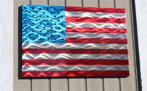 American Flag Metal Wall Art Single Panel