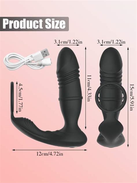 Pieza Vibrador Masajeador De Pr Stata Telesc Pico De Empuje Masculino