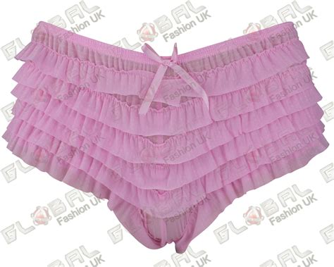 New Ladies Frilly Knickers Shorts Ruffle Hot Pants Women Sexy Burlesque