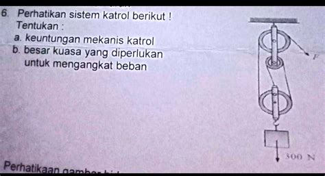 Solved Perhatikan Katrol Di Bawah Ini Berapakah Gaya Kuasa Untuk