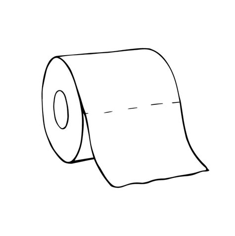 A roll of toilet paper in the Doodle style. Hand-drawn toilet paper. Vector illustration ...