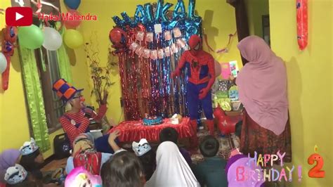 Haikal Ulang Tahun Ke Ada Sulap Badut Spiderman Happy Birthday