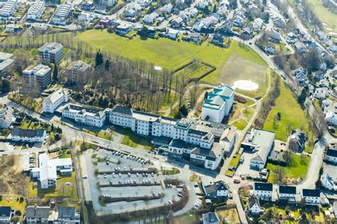 Meschede von oben Klinikgelände des Krankenhauses St Walburga