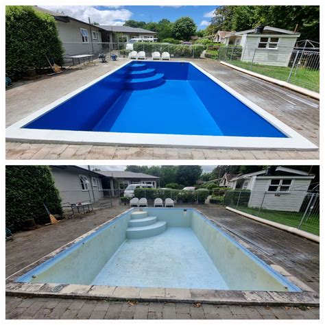 LUXAPOOL® Pool Paint BEFORE & AFTER - Fibreglass swimming pool