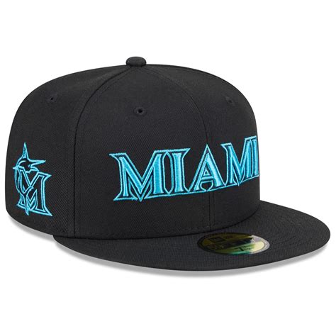Men's Miami Marlins New Era Black 2025 City Connect 59FIFTY Fitted Hat