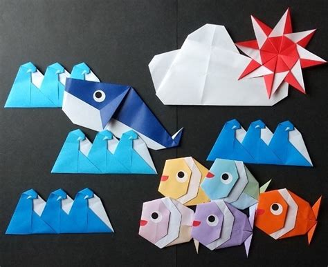 夏折り紙海 – 魚 折り紙 立体 : 折り紙水族館 – XLBOA
