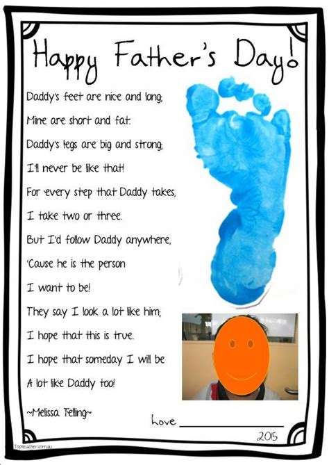 Free Printable Fathers Day Poems For Preschoolers Printable Calendars At A Glance