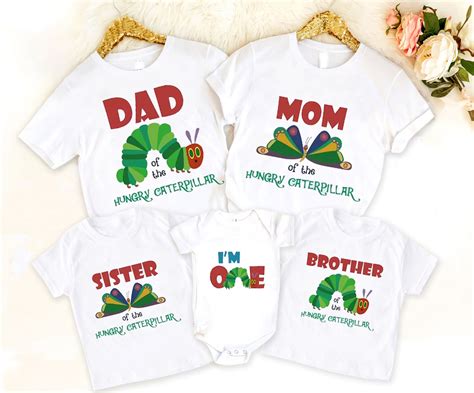 The Very Hungry Caterpillar First Birthday Shirts Hungry Caterpillar