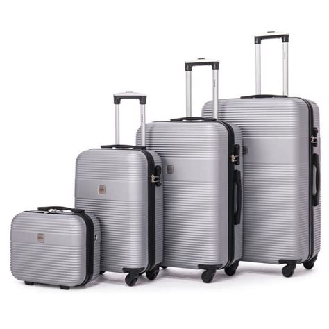 TORTUE Valise Lot De 3 Valises 1 Vanity En ABS 4 Roulettes 360