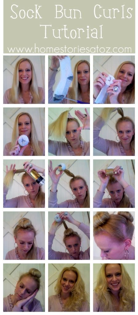 Sock Bun Curls Tutorial