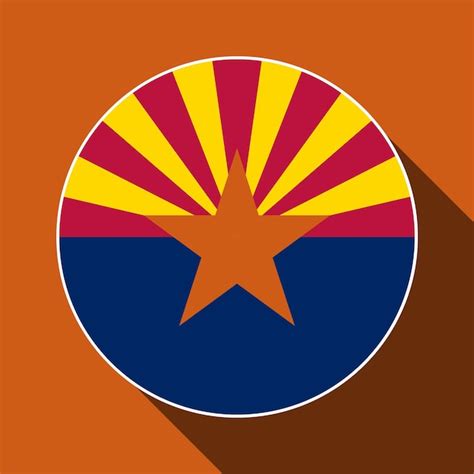 Premium Vector Arizona State Flag Vector Illustration