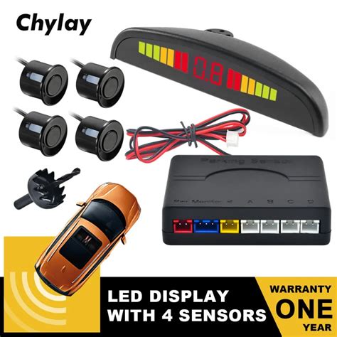 One Set Led Parking Sensor Auto Car Detector Parktronic Display Reverse