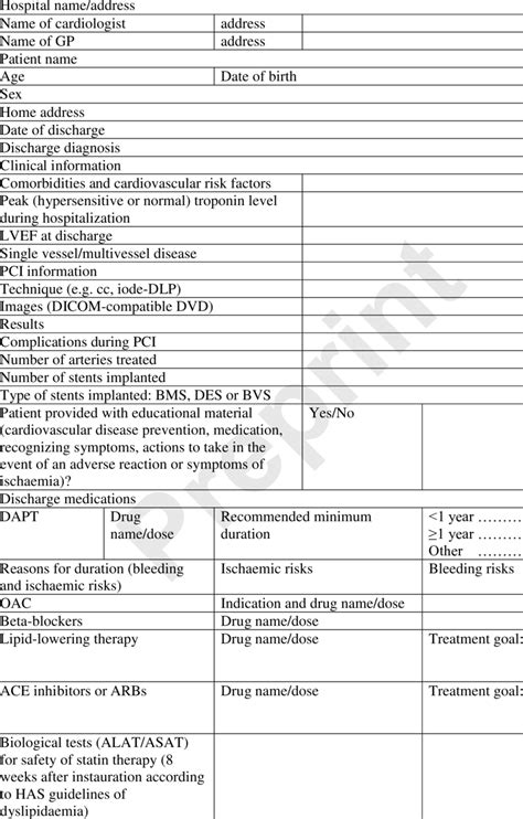 Content Of The Hospital Discharge Letter Download Scientific Diagram