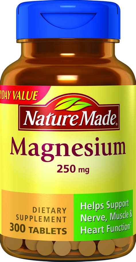nature  magnesium tablets  mg  ct bonus bottle walmartcom