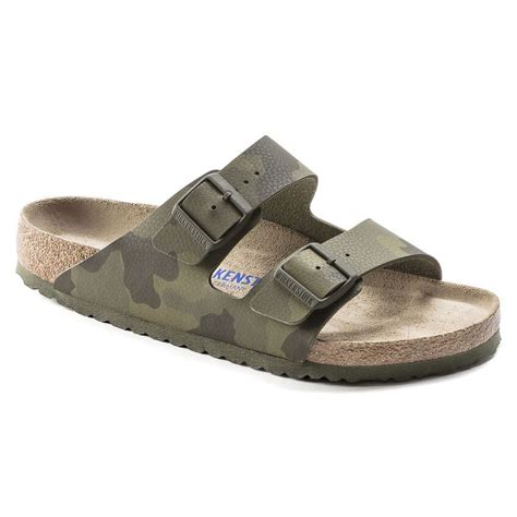 Birkenstock Men S Arizona Soft Footbed Desert Soil Camo Green Birko