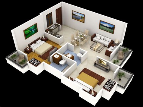 Top 10 Modern 3D Small Home Plans 8 | Acha Homes