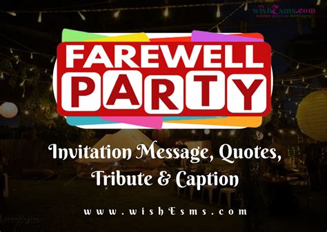 Invitation Messages for Farewell Party - Wishes, Messages & Quotes