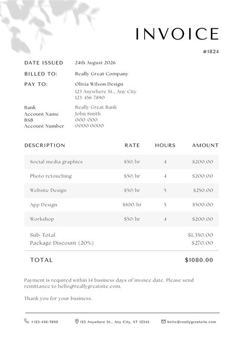 Freelance Invoice Design Template