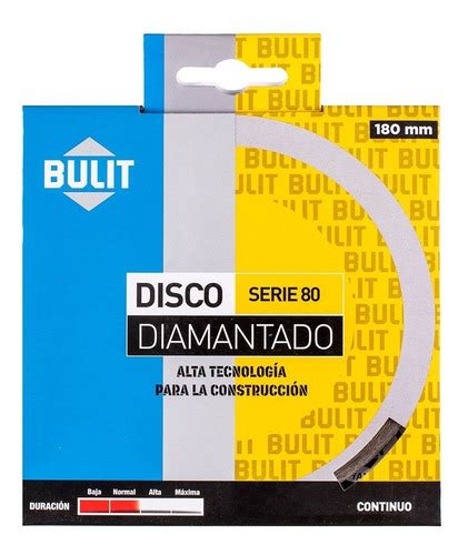 Disco Diamantado Bulit Para Amoladora S80 Continuo 180mm Tienda