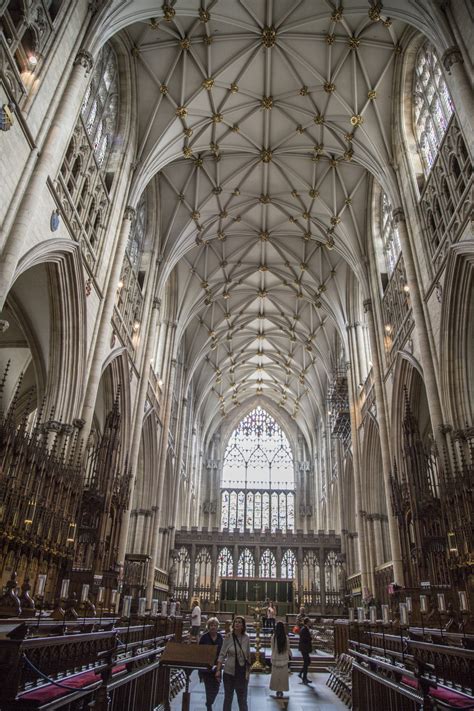 York Minster Gothic Nave Interior Free Stock Photo Public Domain