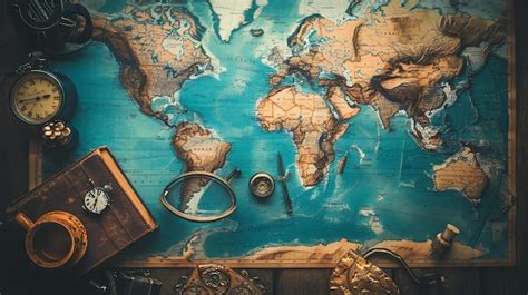 Premium Photo An Adventurers Dream This World Map Is A Treasure Trove