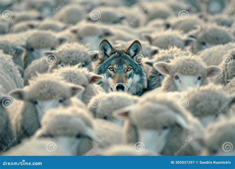 Wolf In Sheep S Clothing Generative Ai Stock Illustration