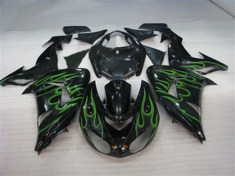 Free 7 Gifts Plastic Fairing Kit For Kawasaki Ninja Zx10r 06 07 Green