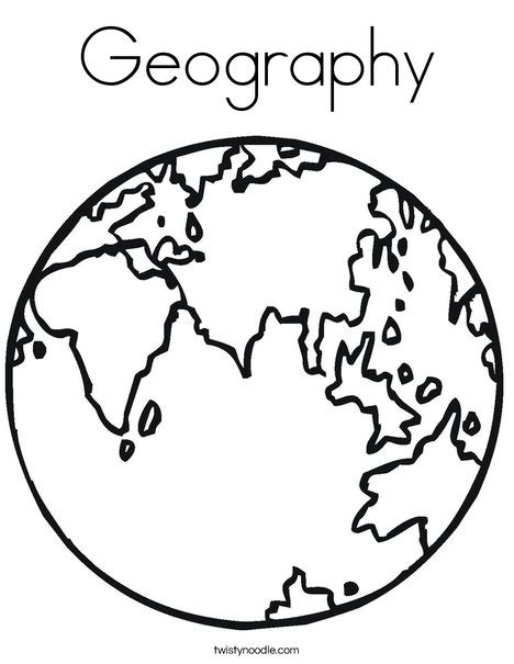 Geography Coloring Page - Twisty Noodle