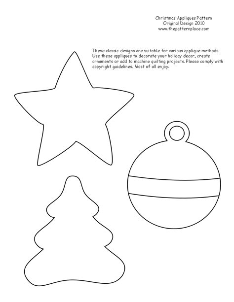 Free Christmas Ornament Patterns Printables