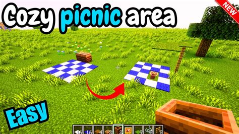 How To Make Cozy Picnic Area In Minecraft Cute Picnic Build Ideas