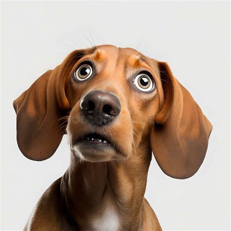 Cachorro Surpresa - Um Cachorro Fofo Com Expressão Surpresa Gerou Ai Ilustração Stock ...