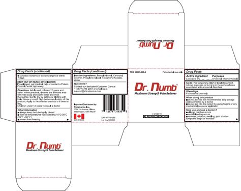 NDC 69903 006 Dr Numb Cream Topical Label Information Details Usage