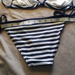 Swim Navy Blue White Bikini Poshmark