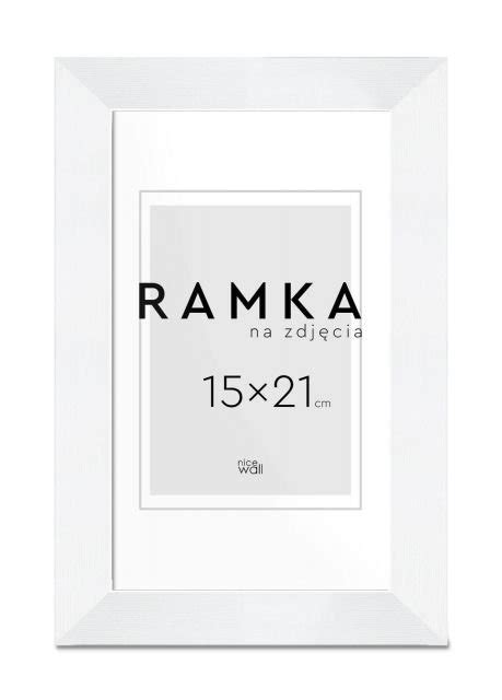 Ramka na zdjęcia 15x21 cm Biała Nice Wall Sklep EMPIK