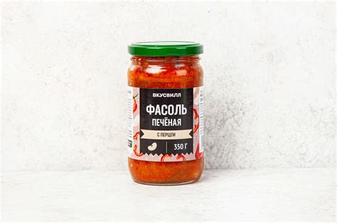 Консервированная фасоль ВкусВилл / Избёнка печеная с перцем, 350 гр ...