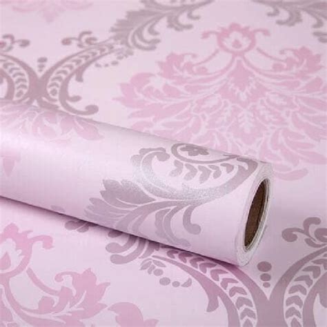 Eva Luvgreen Wallpaper Dinding Sticker Motif Batik Bunga Pink Ukuran