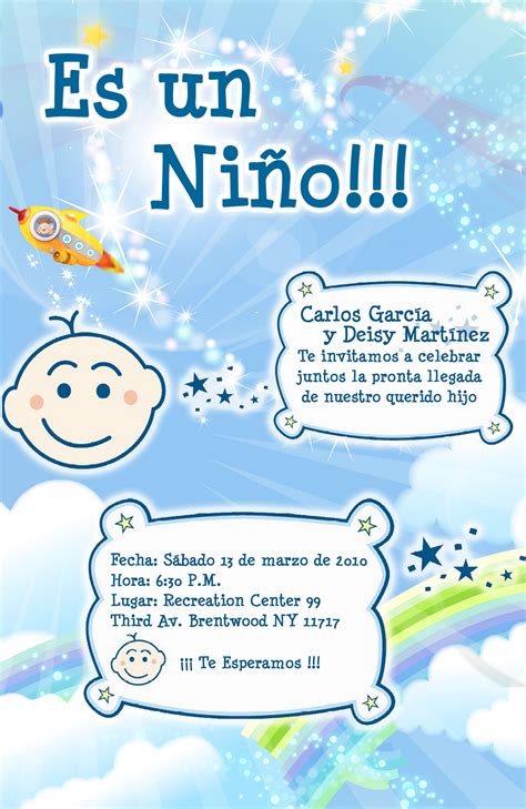 Formatos Invitaci Nes Baby Shower Imagui